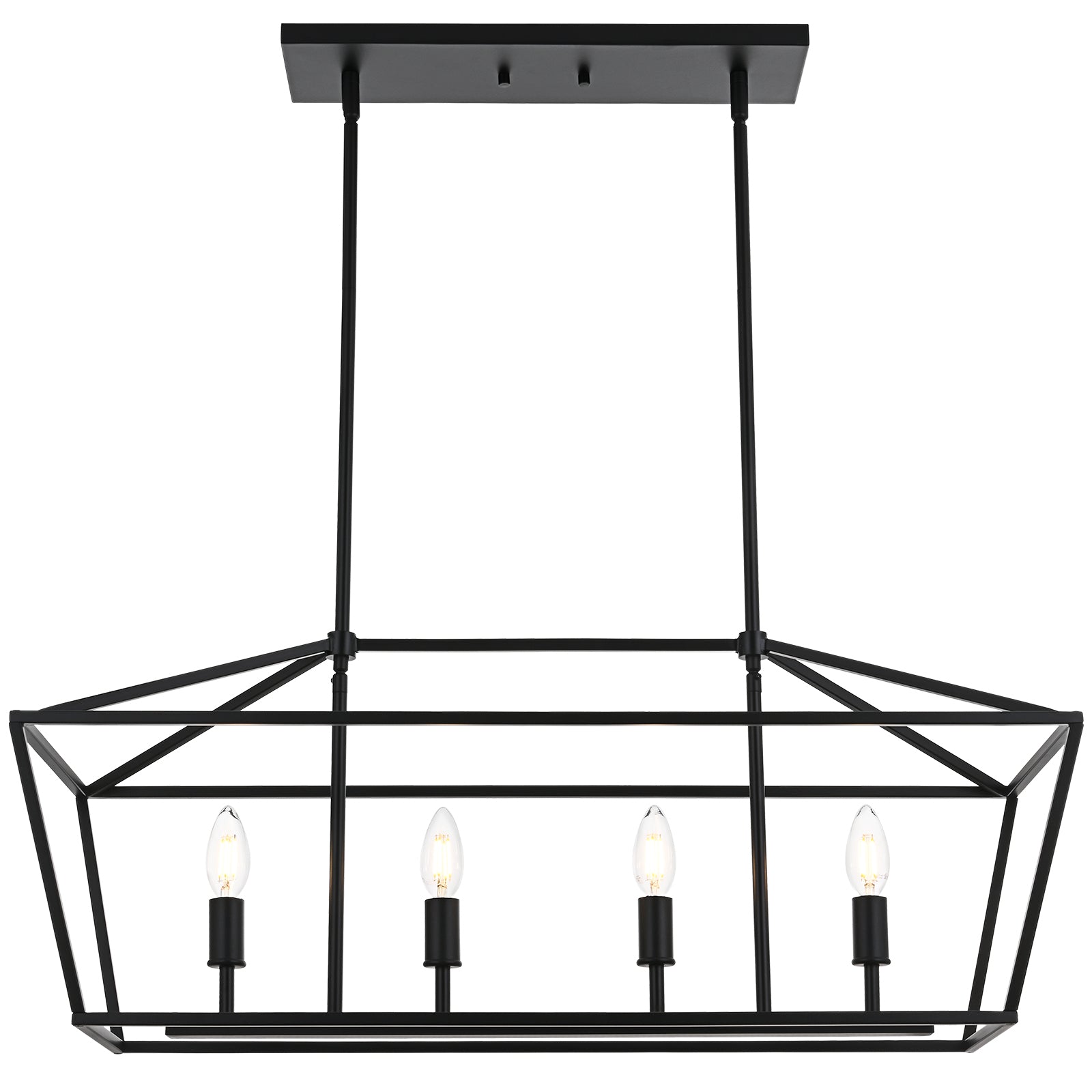 Rustic Chandelier for Dining Room, 32-Inches Width Pendant Lighting for Kitchen Island
