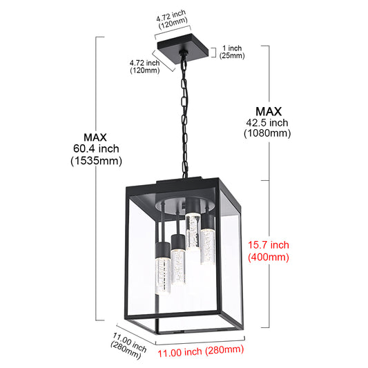 Melucee Roland Outdoor Chandelier 15.7'' LED