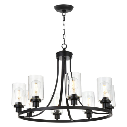 Melucee Alejandro Modern Adjustable Glass Pendant Light