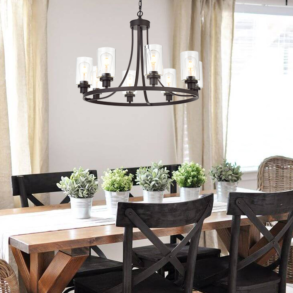 Melucee Alejandro Modern Adjustable Glass Pendant Light