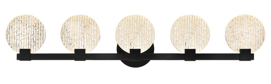 Integrated LED 5-lights Vanity Lights – Rustproof Stainless Steel & Shatterproof Acrylic Lampshade – Bathroom Mirror Lighting