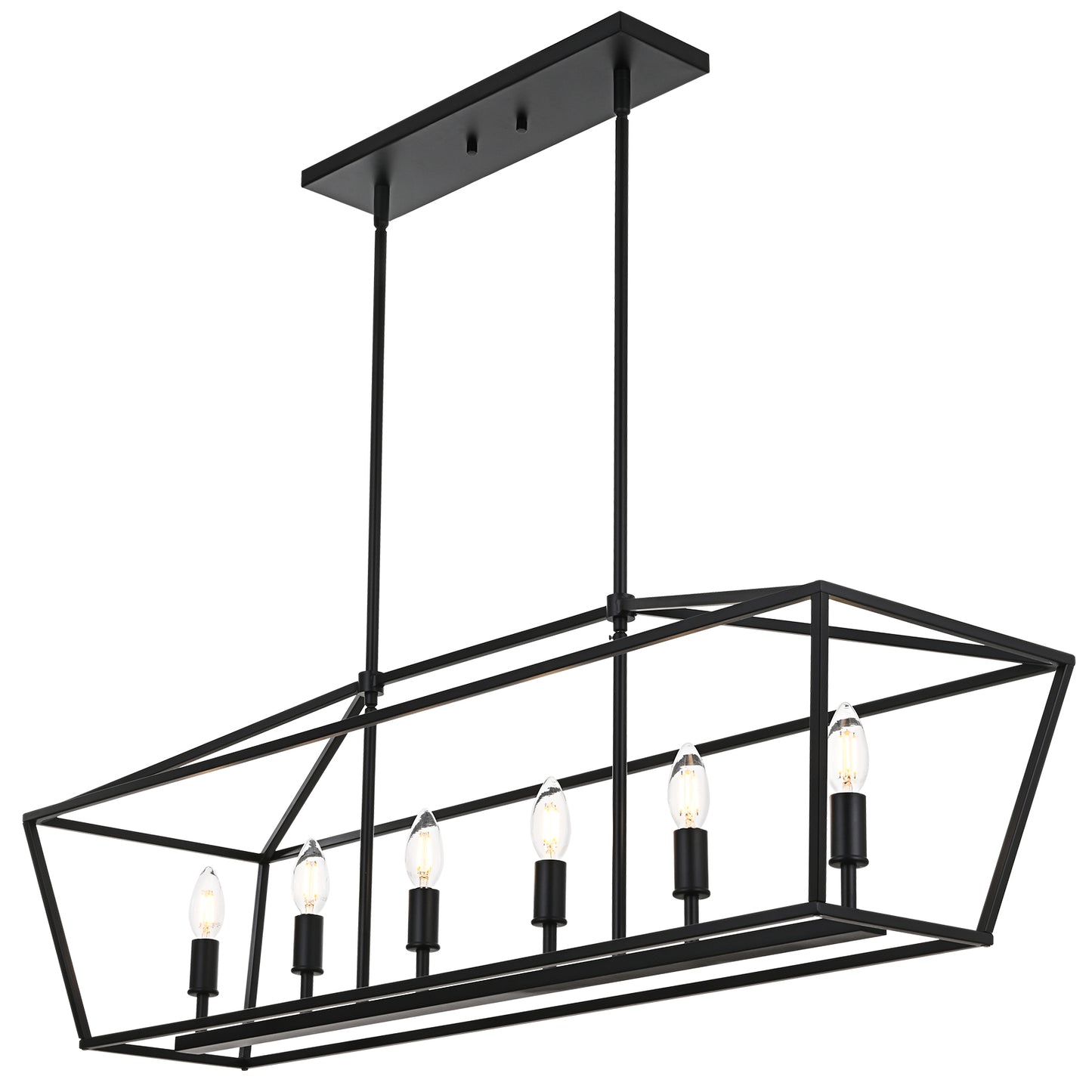 Rustic Chandelier for Dining Room, 32-Inches Width Pendant Lighting for Kitchen Island