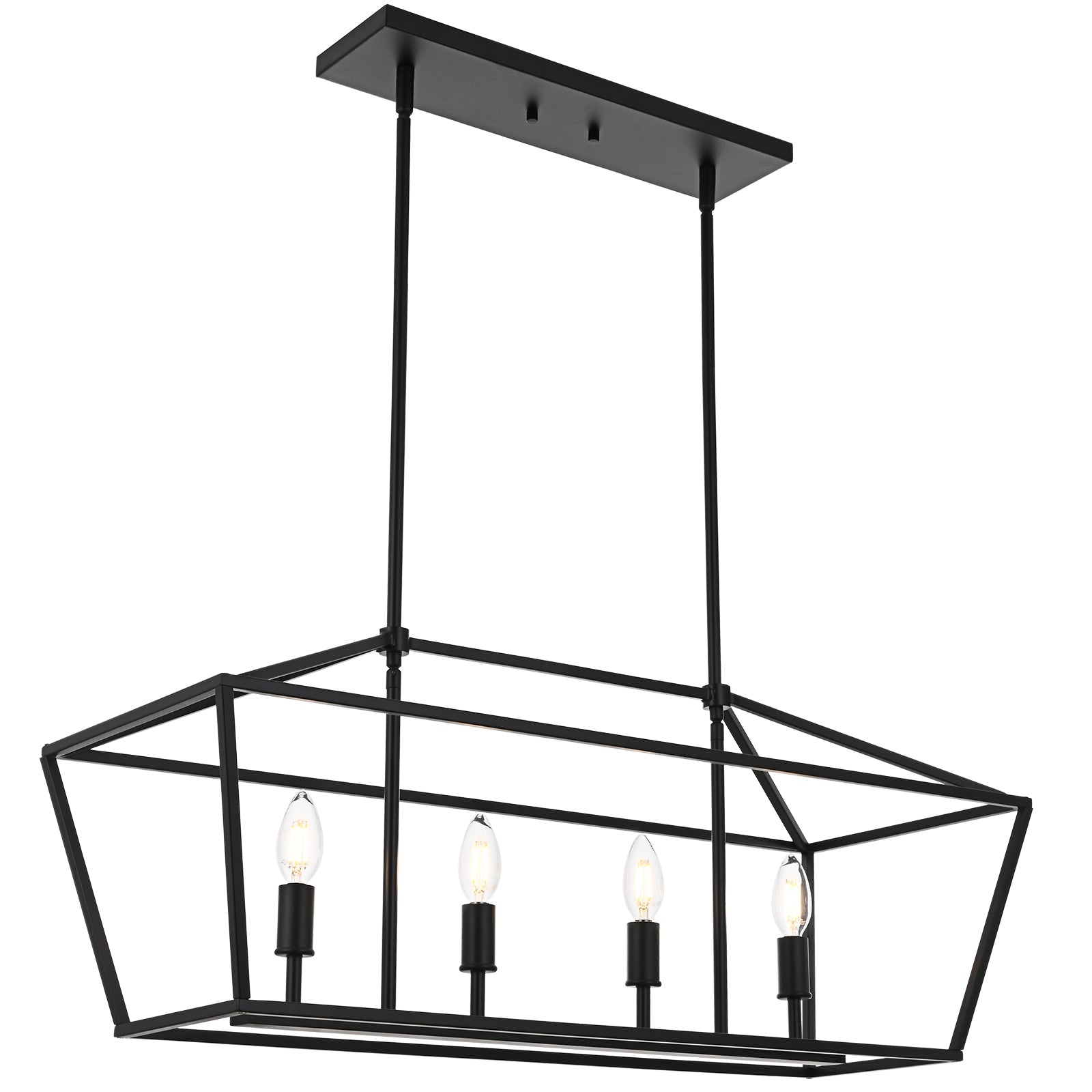 Rustic Chandelier for Dining Room, 32-Inches Width Pendant Lighting for Kitchen Island
