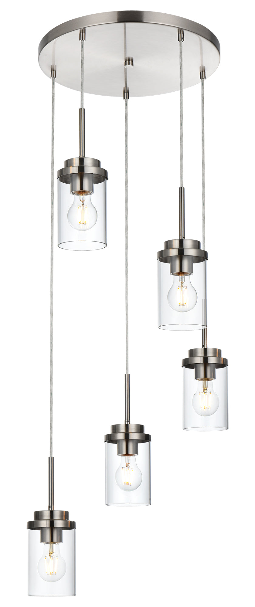 Melucee Garrett Modern Adjustable Glass Pendant Light Elegant Inclined Ceiling Lights