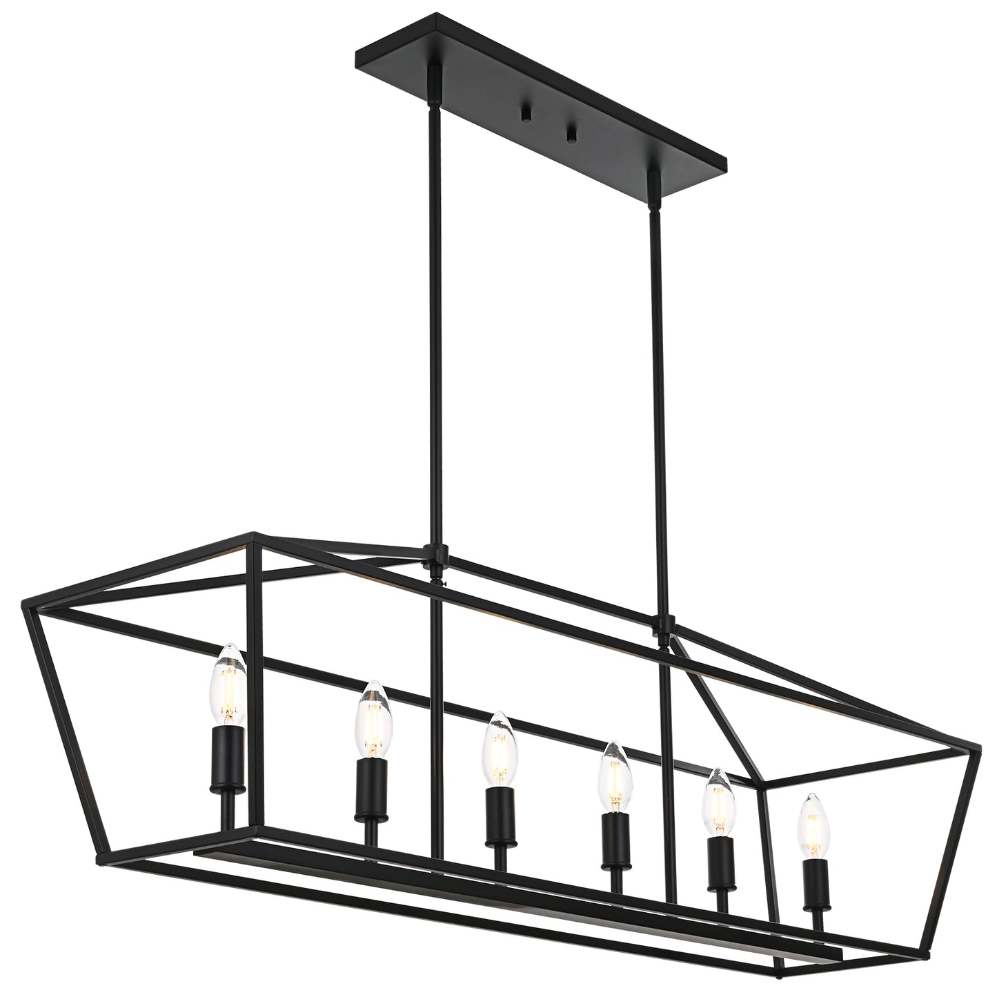 Rustic Chandelier for Dining Room, 32-Inches Width Pendant Lighting for Kitchen Island
