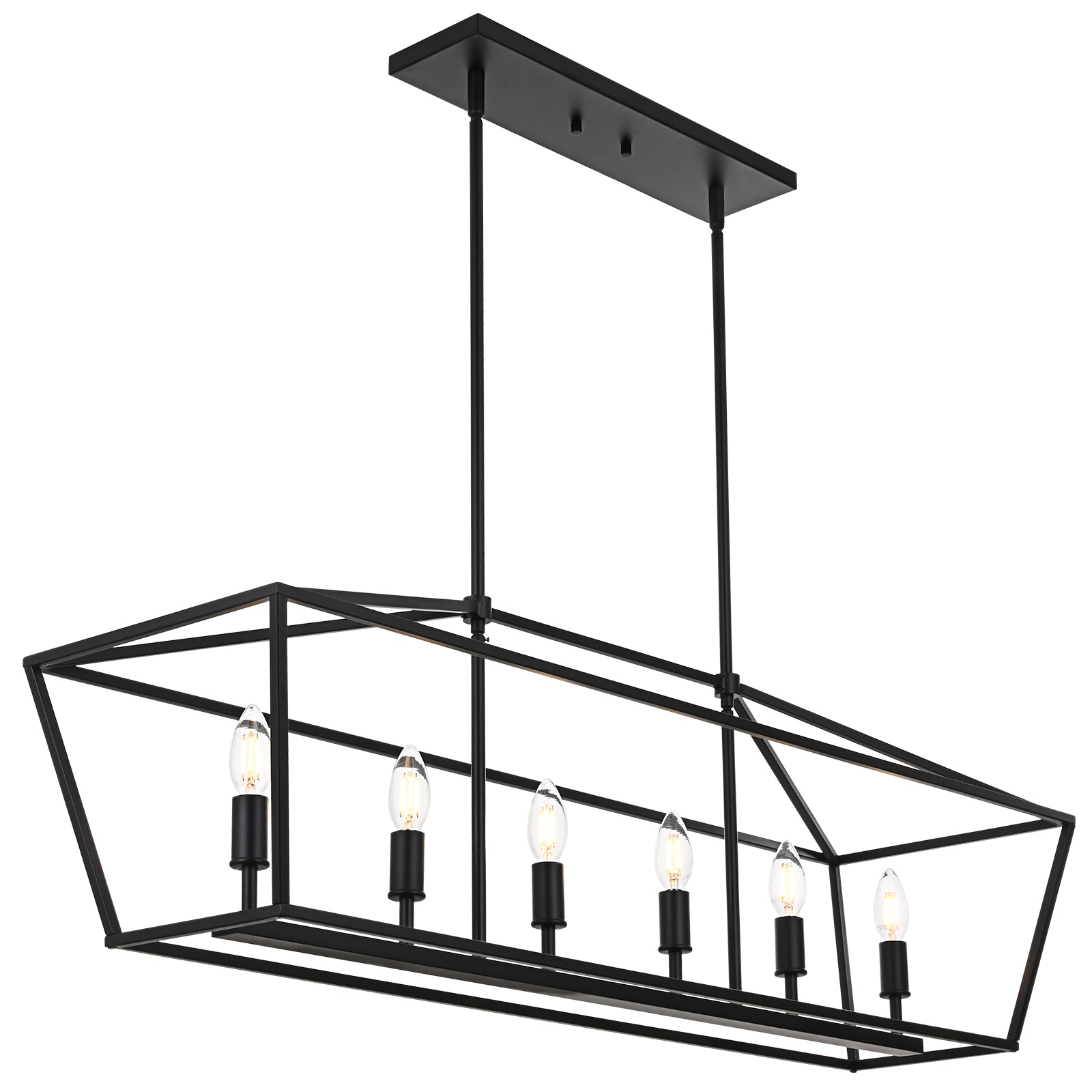 Rustic Chandelier for Dining Room, 32-Inches Width Pendant Lighting for Kitchen Island