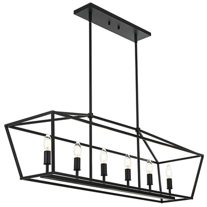 Rustic Chandelier for Dining Room, 32-Inches Width Pendant Lighting for Kitchen Island