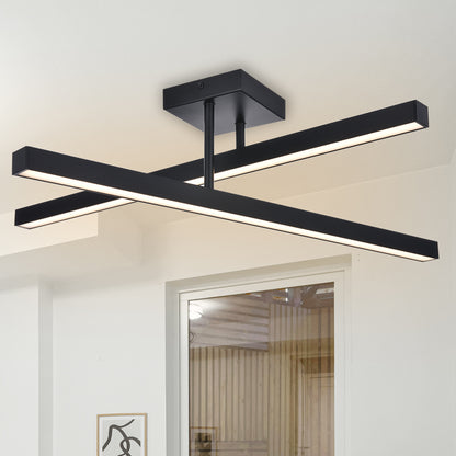 Modern Glamour Metal & Acrylic Ceiling Light – Adjustable Dual-Direction Design for Bathroom Elegance