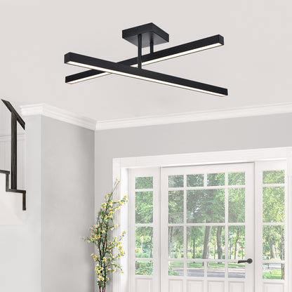 Modern Glamour Metal & Acrylic Ceiling Light – Adjustable Dual-Direction Design for Bathroom Elegance