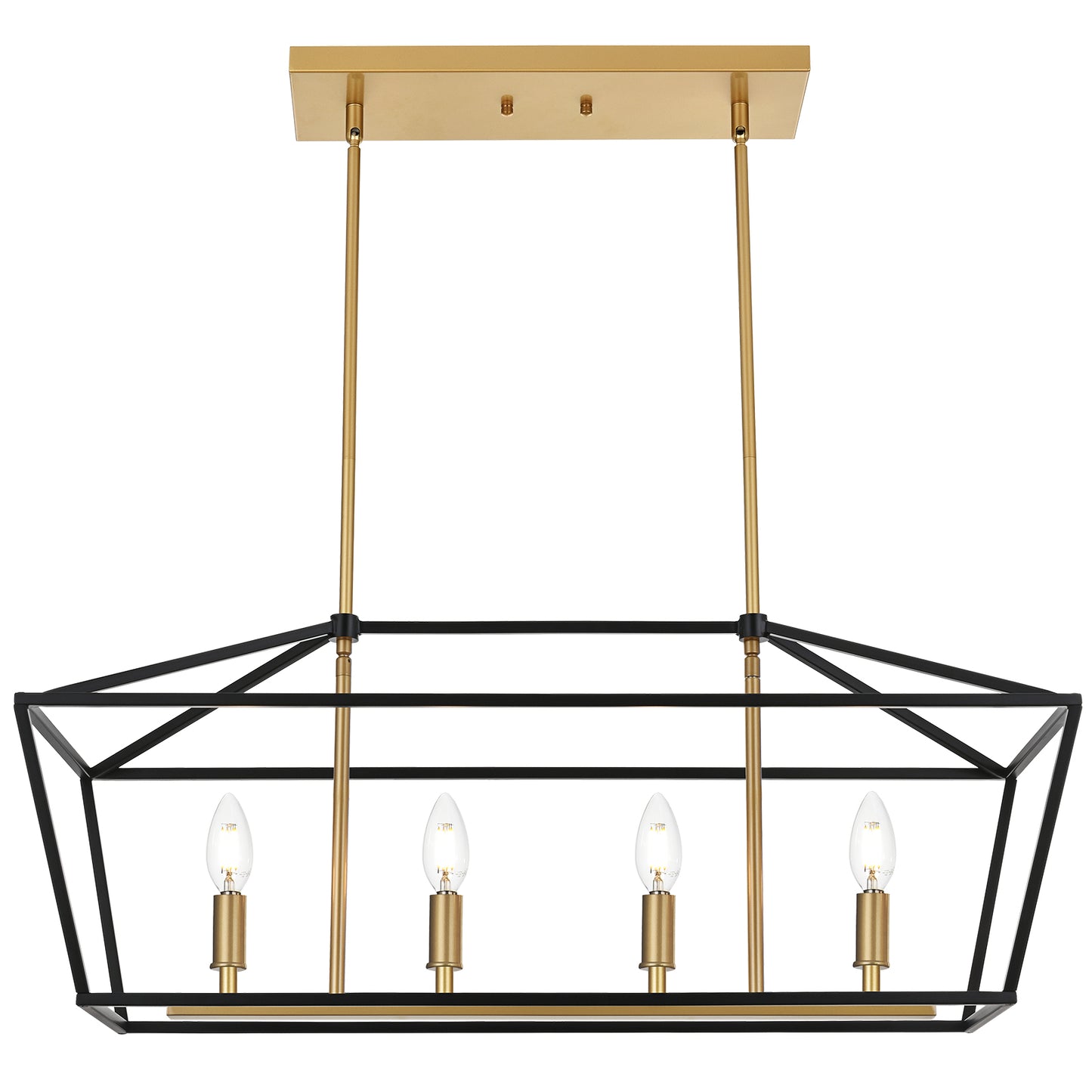 Rustic Chandelier for Dining Room, 32-Inches Width Pendant Lighting for Kitchen Island
