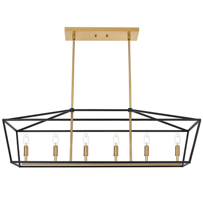 Rustic Chandelier for Dining Room, 32-Inches Width Pendant Lighting for Kitchen Island