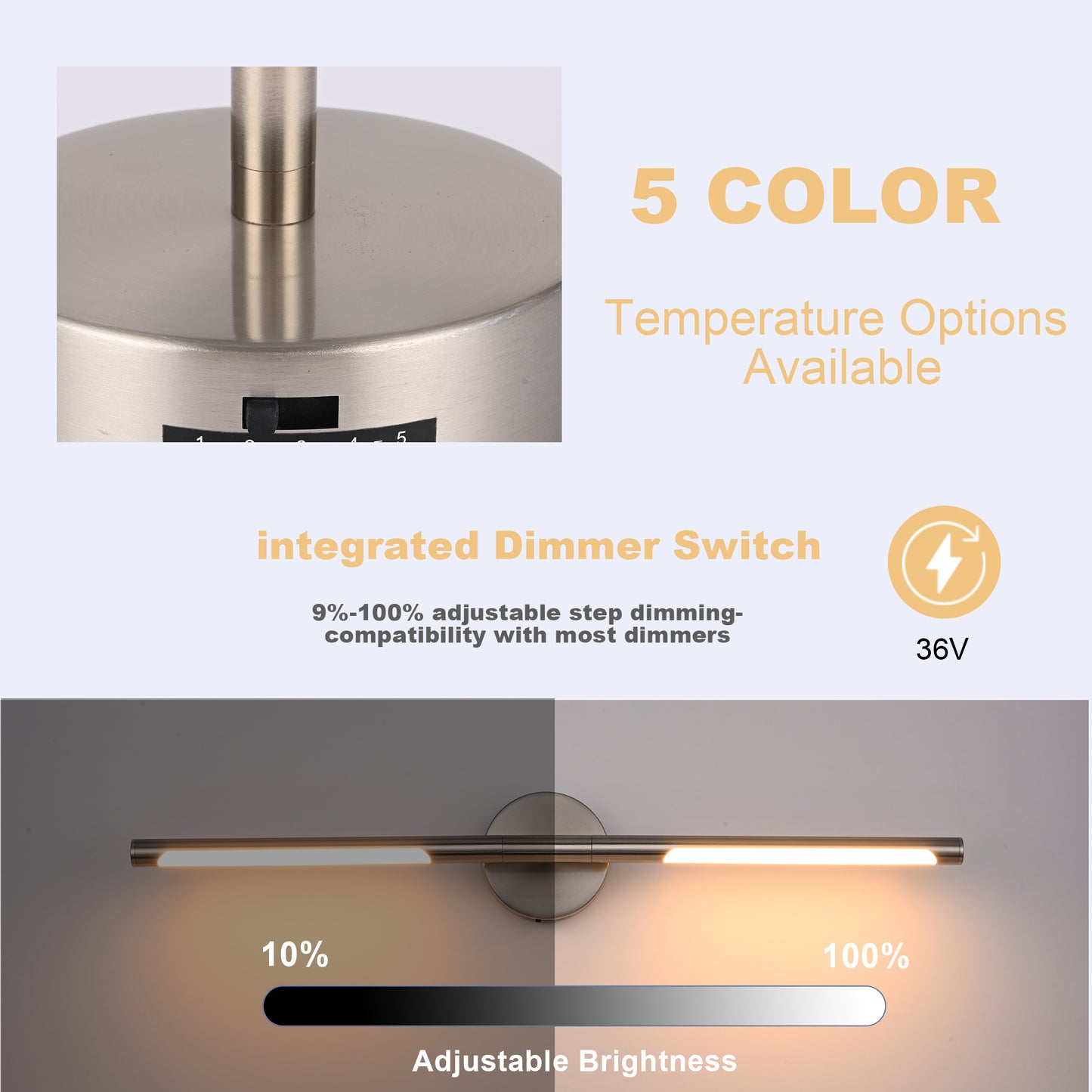 Bonlicht Saul LED Bathroom Light Fixture 12W