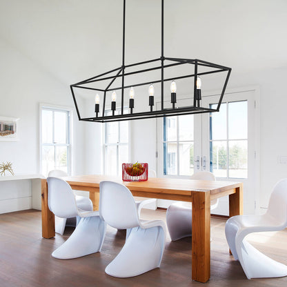 Rustic Chandelier for Dining Room, 32-Inches Width Pendant Lighting for Kitchen Island