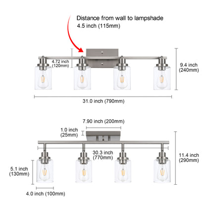 Melucee Adrian Flush Mount Ceiling Light Rotatable Track Lighting Kit