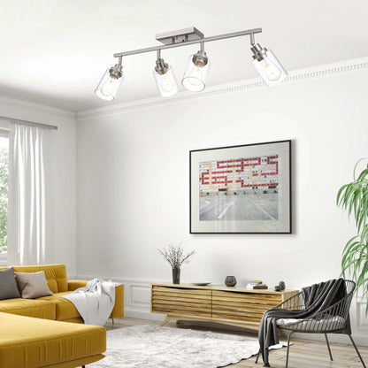 Melucee Adrian Flush Mount Ceiling Light Rotatable Track Lighting Kit