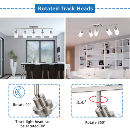 Melucee Adrian Flush Mount Ceiling Light Rotatable Track Lighting Kit
