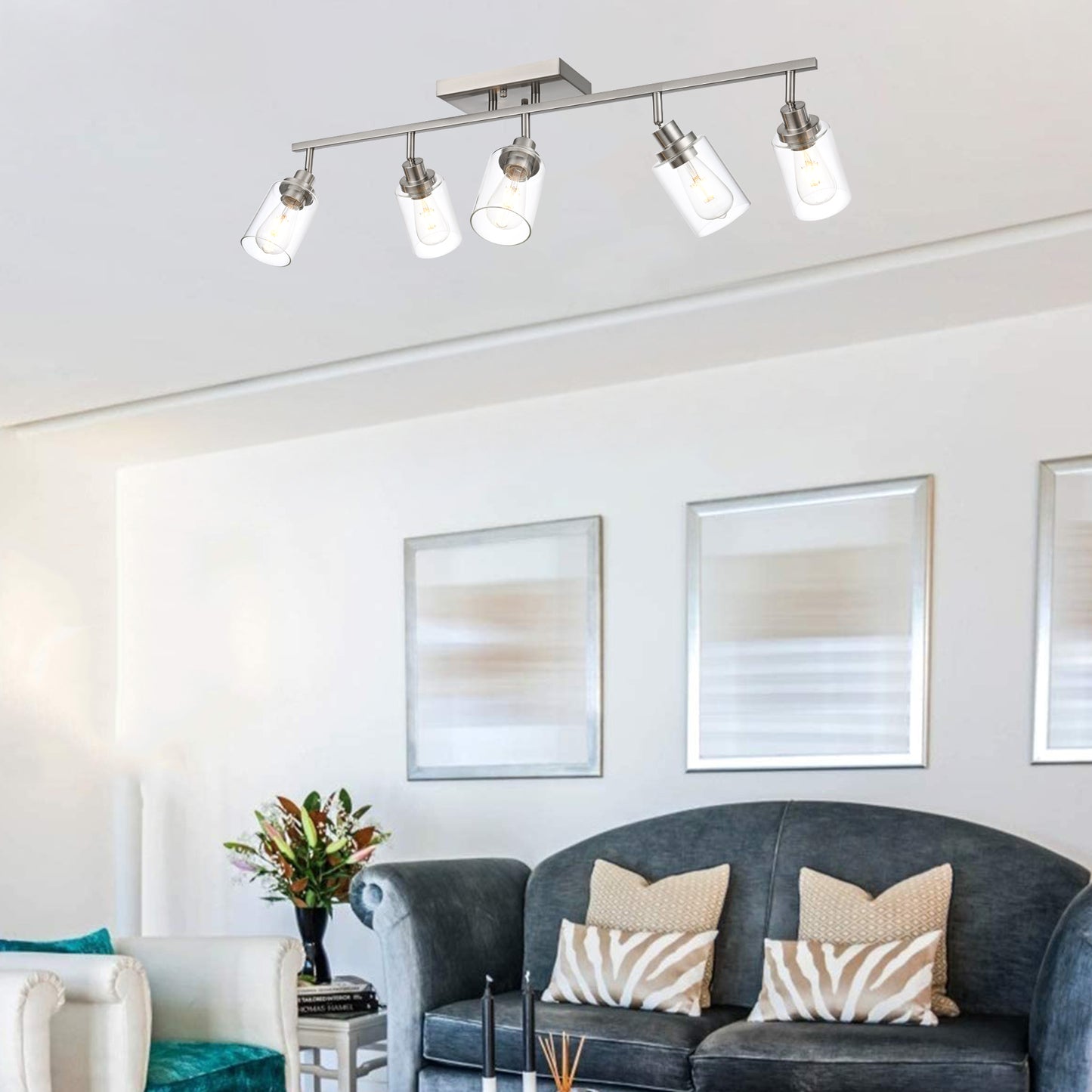 Melucee Adrian Flush Mount Ceiling Light Rotatable Track Lighting Kit