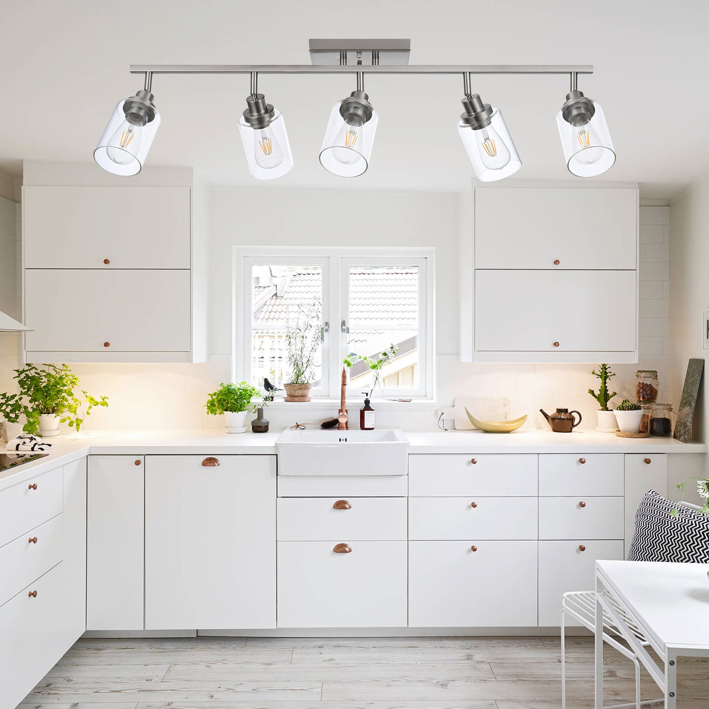 Melucee Adrian Flush Mount Ceiling Light Rotatable Track Lighting Kit