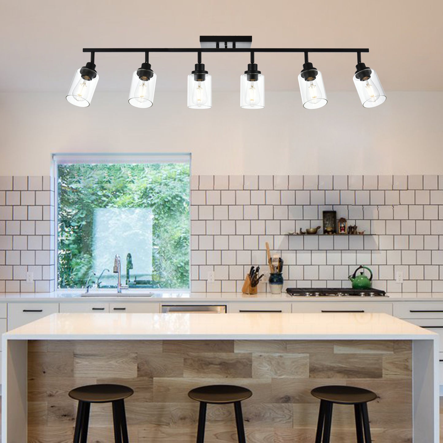 Melucee Adrian Flush Mount Ceiling Light Rotatable Track Lighting Kit