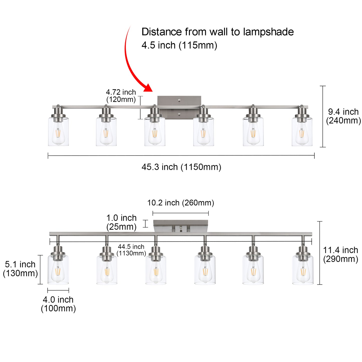 Melucee Adrian Flush Mount Ceiling Light Rotatable Track Lighting Kit