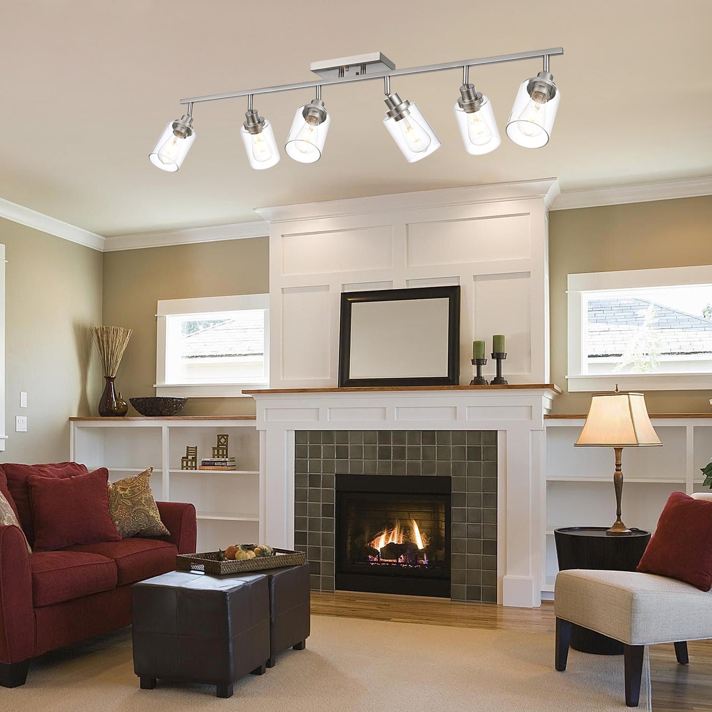 Melucee Adrian Flush Mount Ceiling Light Rotatable Track Lighting Kit