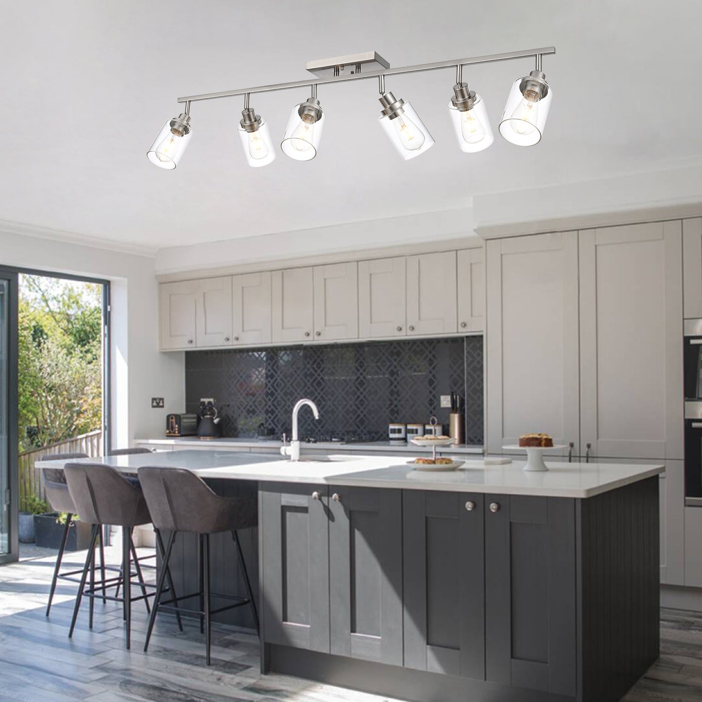 Melucee Adrian Flush Mount Ceiling Light Rotatable Track Lighting Kit