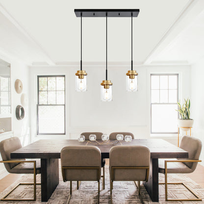 Melucee Collin Linear Kitchen Island Lighting Modern Pendant Light