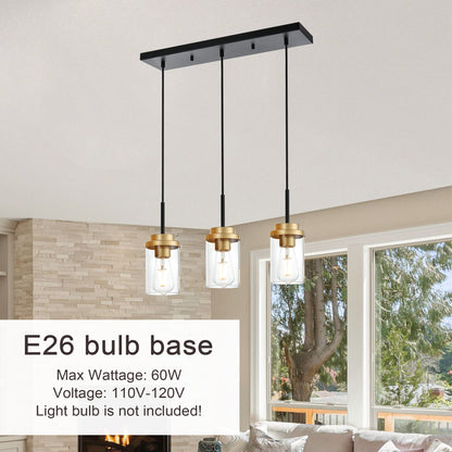 Melucee Collin Linear Kitchen Island Lighting Modern Pendant Light