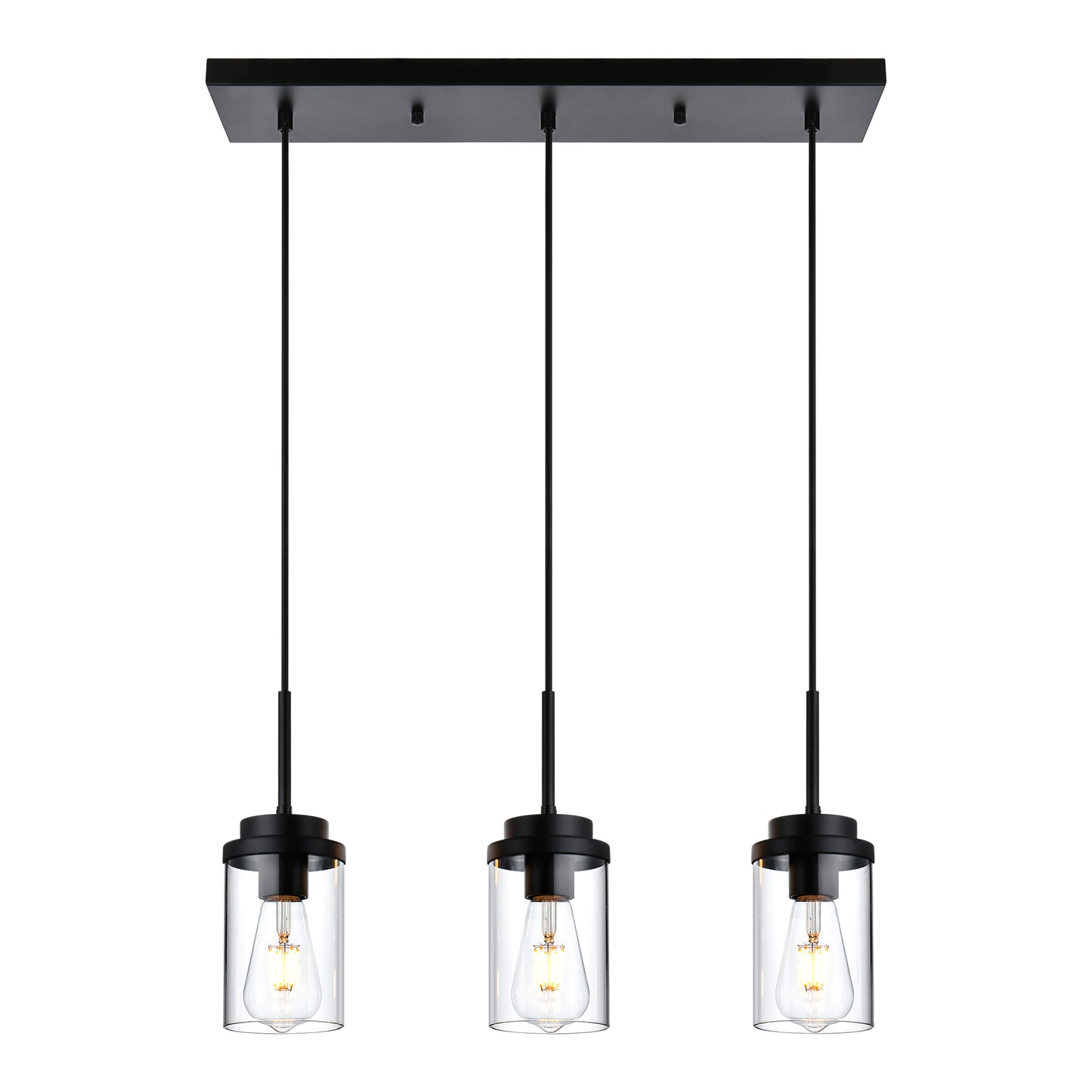 Melucee Collin Linear Kitchen Island Lighting Modern Pendant Light