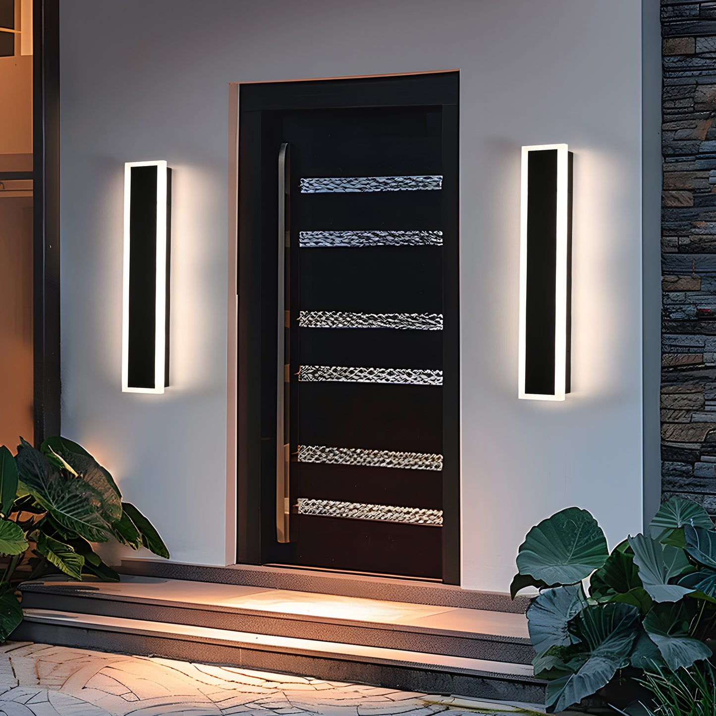 Melucee Andres Outdoor IP65 Waterproof Wall Lighting 2-pack
