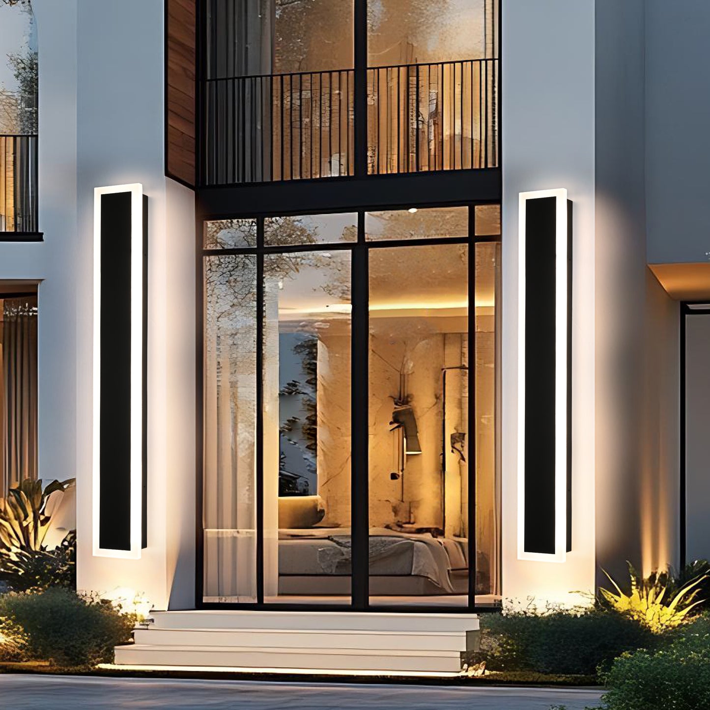 Melucee Andres Outdoor IP65 Waterproof Wall Lighting 2-pack