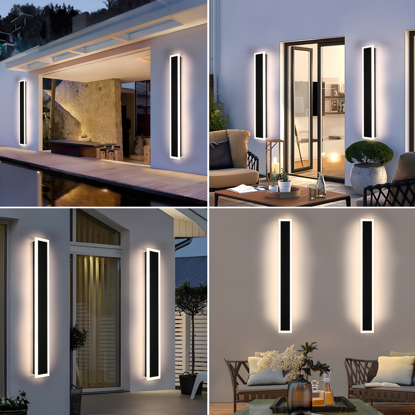 Melucee Andres Outdoor IP65 Waterproof Wall Lighting 2-pack