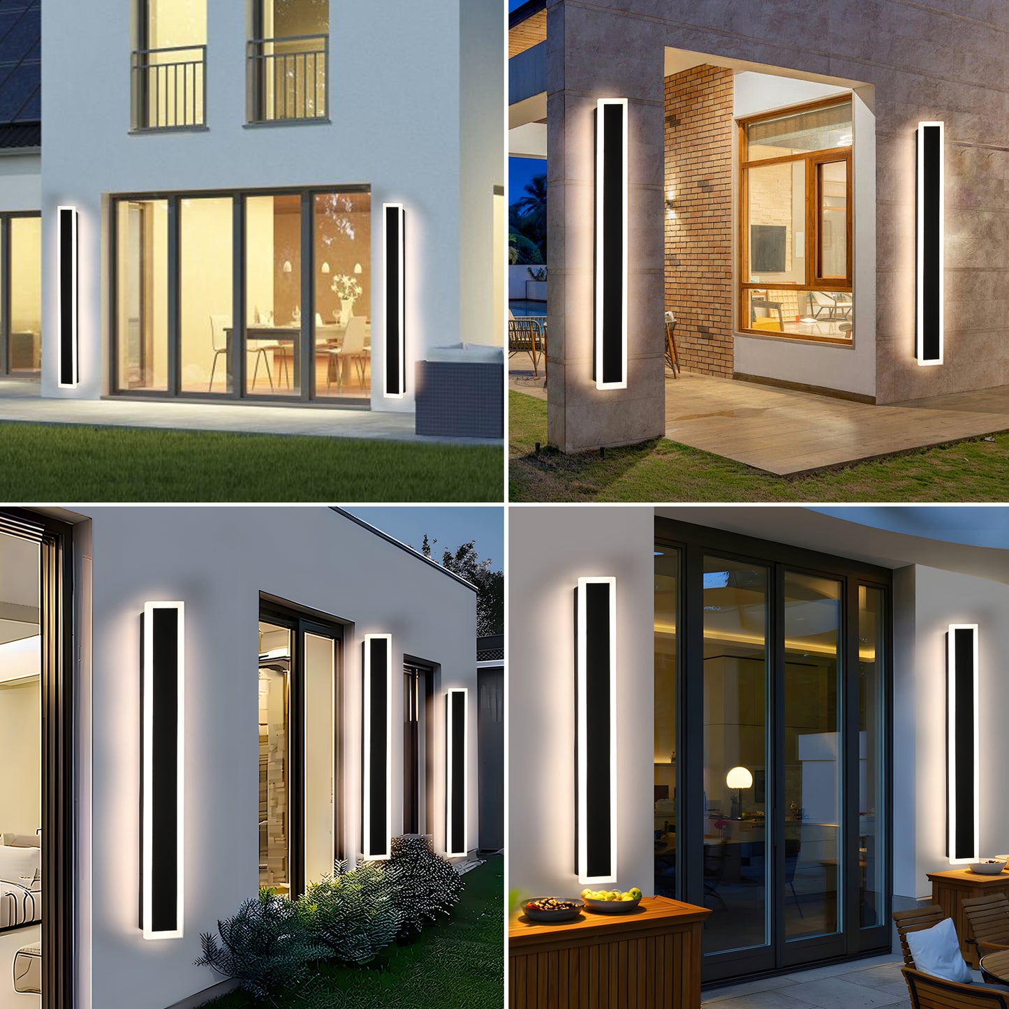 Melucee Andres Outdoor IP65 Waterproof Wall Lighting 2-pack