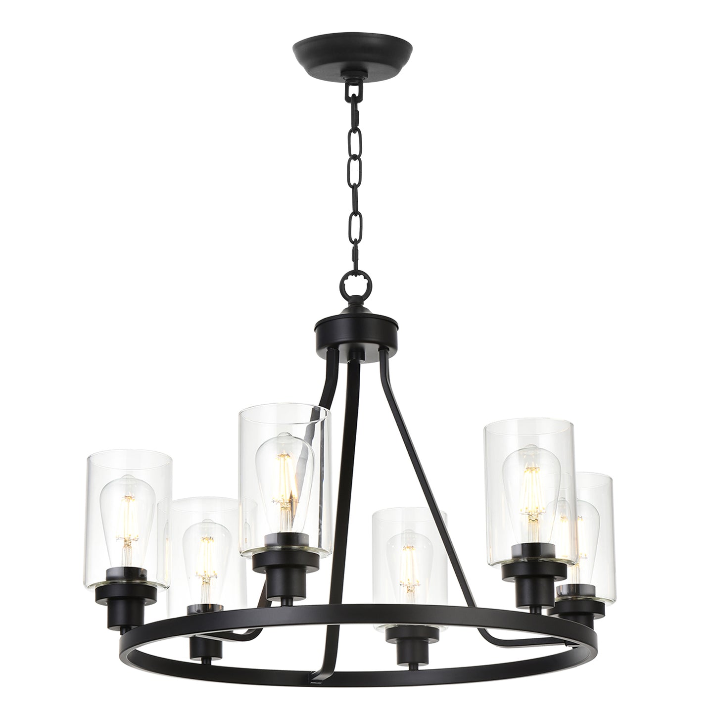 Melucee Alejandro Modern Adjustable Glass Pendant Light