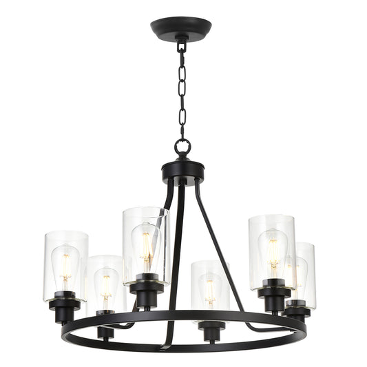 Melucee Alejandro Modern Adjustable Glass Pendant Light