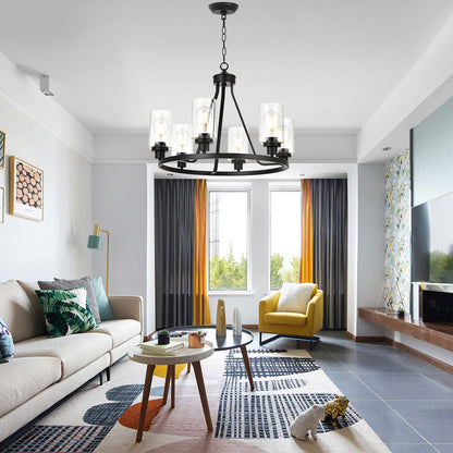 Melucee Alejandro Modern Adjustable Glass Pendant Light