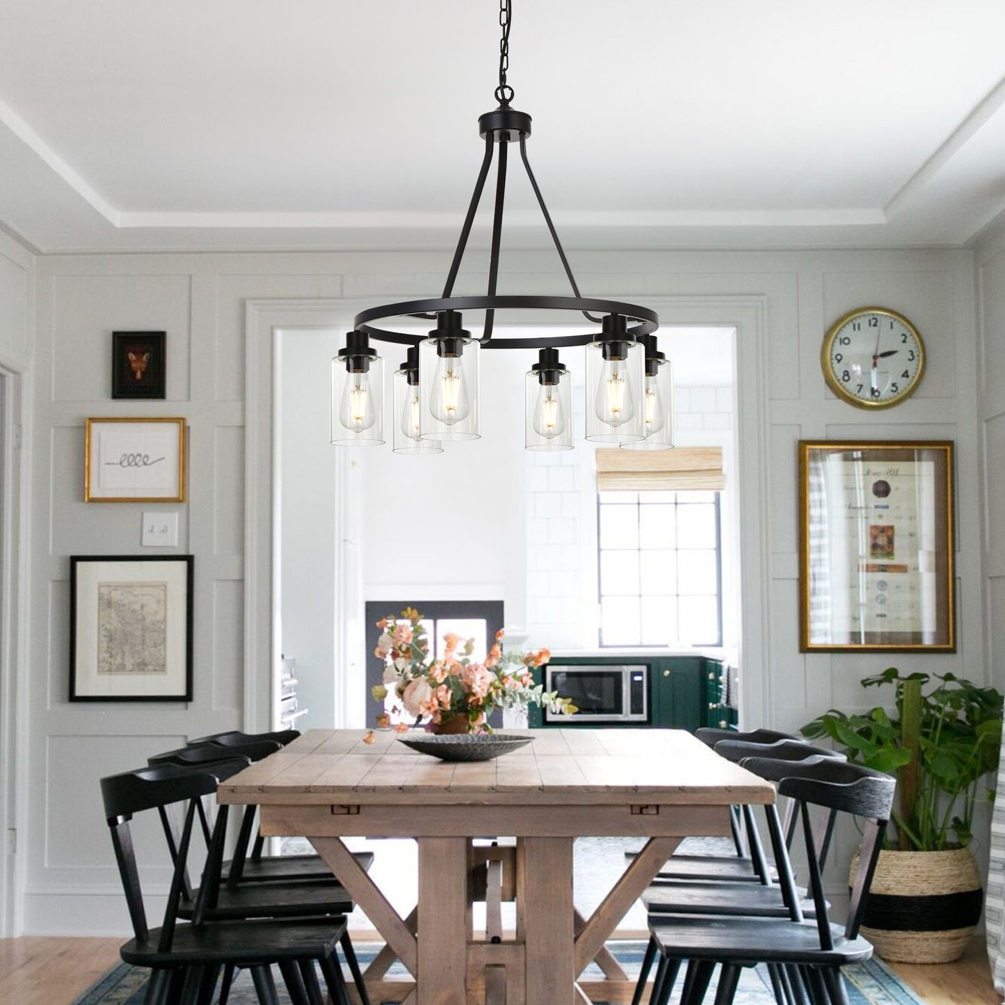 Melucee Alejandro Modern Adjustable Glass Pendant Light