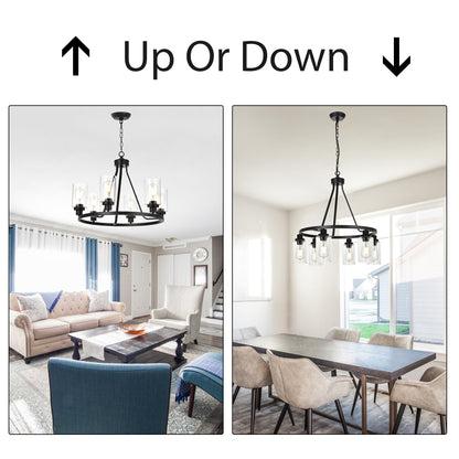 Melucee Alejandro Modern Adjustable Glass Pendant Light