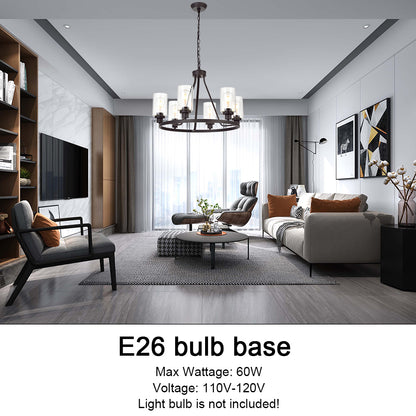 Melucee Alejandro Modern Adjustable Glass Pendant Light