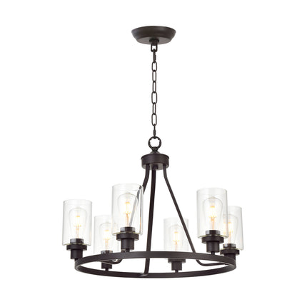 Melucee Alejandro Modern Adjustable Glass Pendant Light