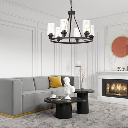 Melucee Alejandro Modern Adjustable Glass Pendant Light