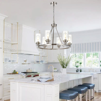 Melucee Alejandro Modern Adjustable Glass Pendant Light