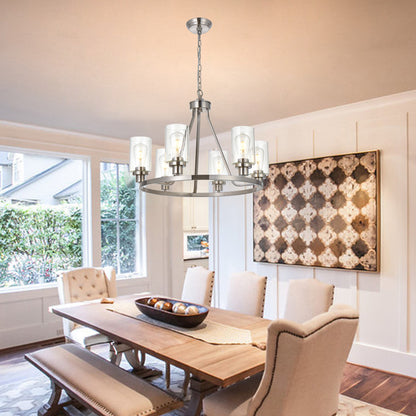 Melucee Alejandro Modern Adjustable Glass Pendant Light