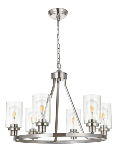 Melucee Alejandro Modern Adjustable Glass Pendant Light