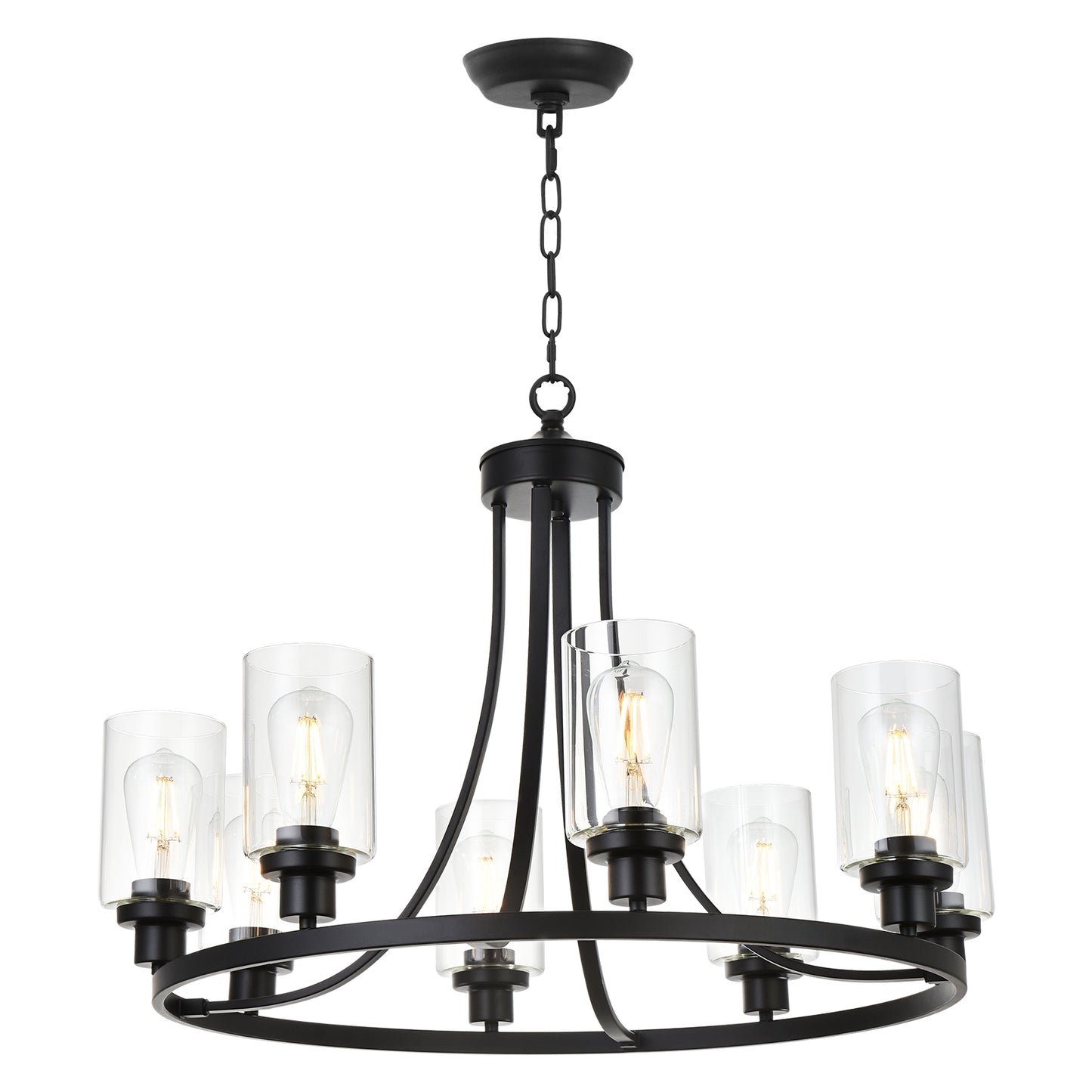 Melucee Alejandro Modern Adjustable Glass Pendant Light