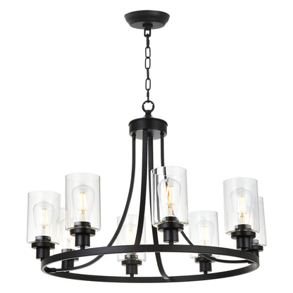 Melucee Alejandro Modern Adjustable Glass Pendant Light
