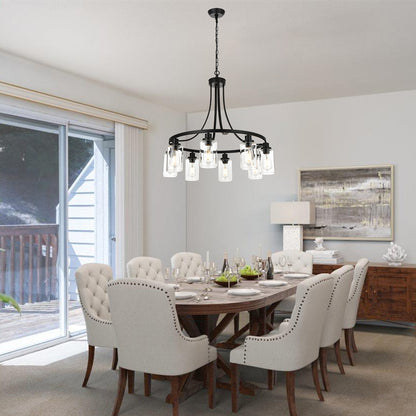 Melucee Alejandro Modern Adjustable Glass Pendant Light