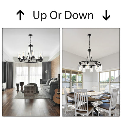 Melucee Alejandro Modern Adjustable Glass Pendant Light