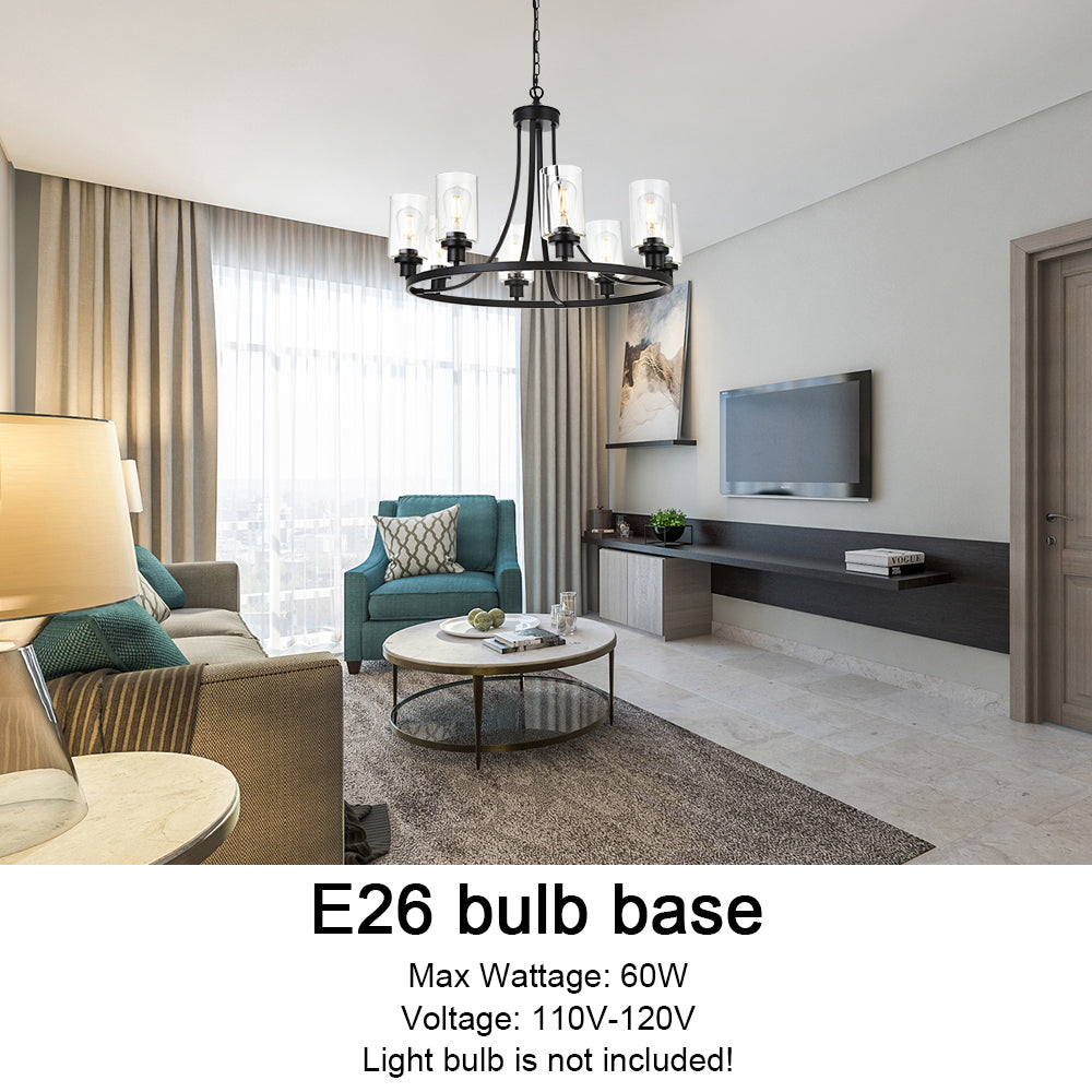 Melucee Alejandro Modern Adjustable Glass Pendant Light