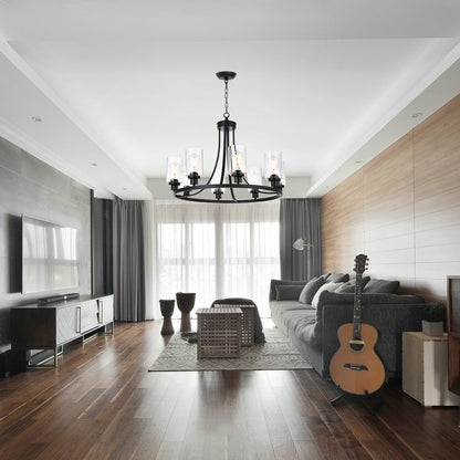 Melucee Alejandro Modern Adjustable Glass Pendant Light